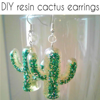 how to make resin cactus earrings