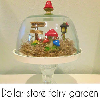 dollar store fairy garden