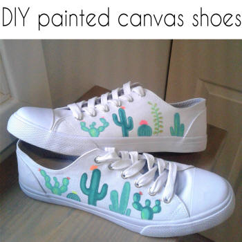 how to paint canvas shoes