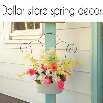 dollar store spring decor
