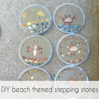 diy beach stepping stones