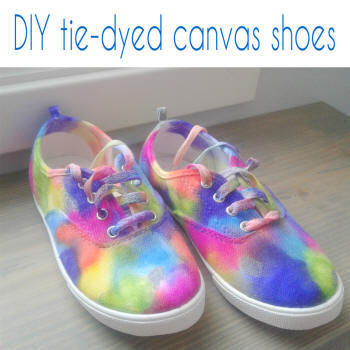 diy tie-dyed shoes