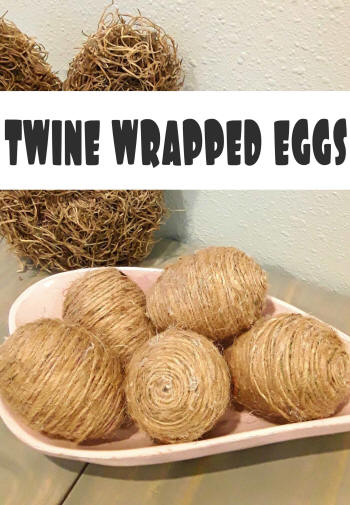 rustic twine wrapped eggs