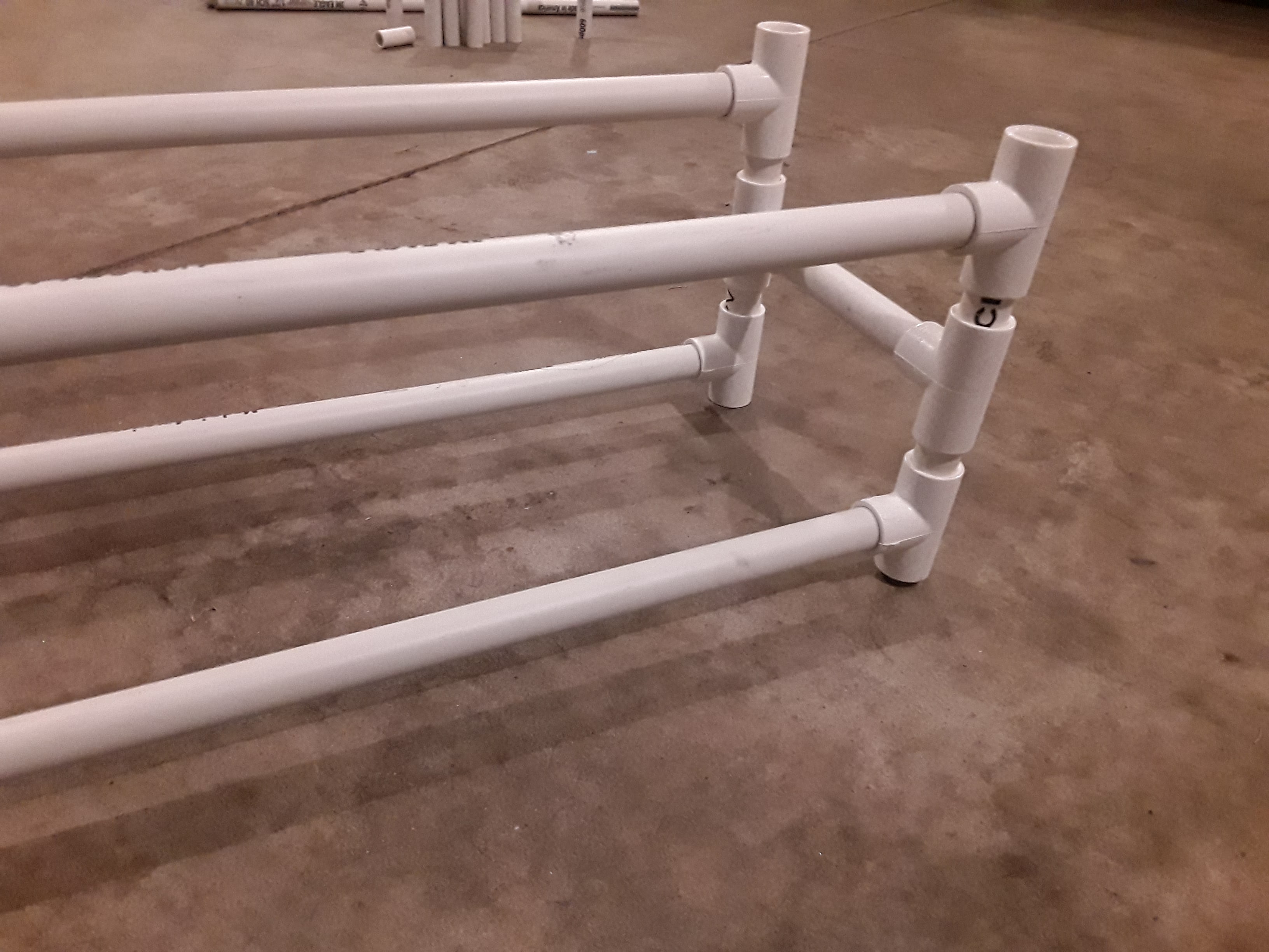 DIY pvc pipe shoe organizer