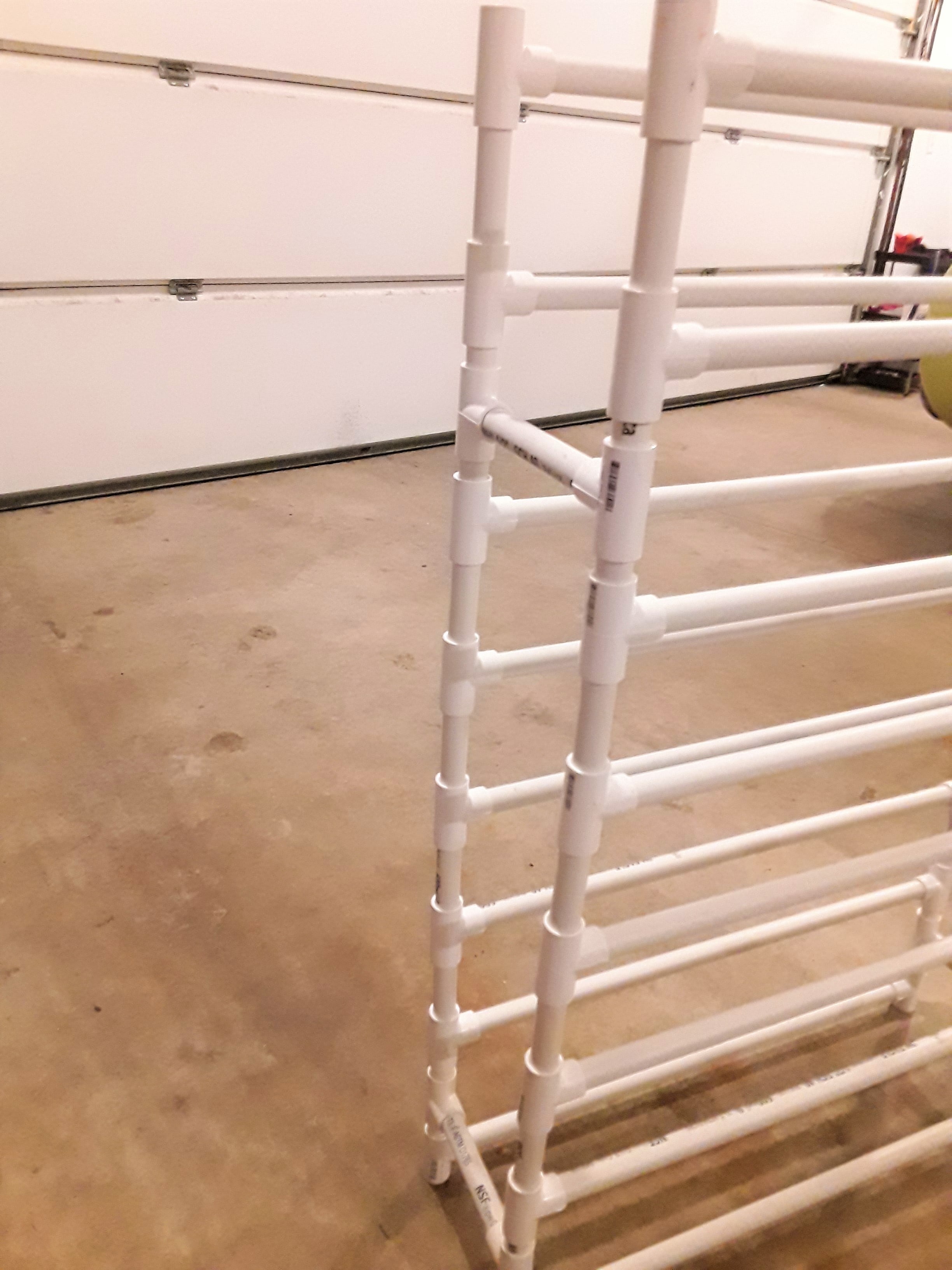 DIY pvc pipe shoe organizer