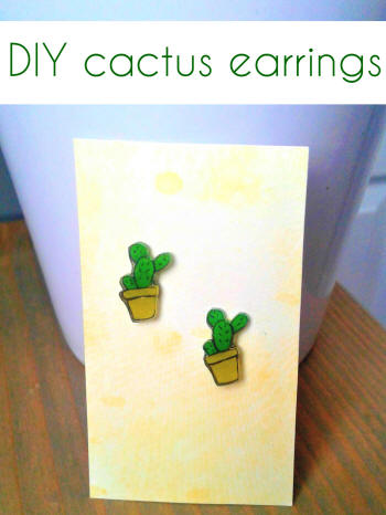 how to make cactus earrings