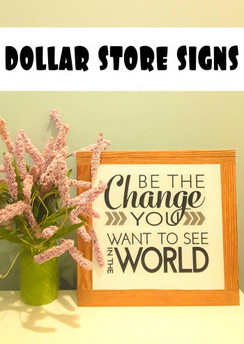 dollar store farmhouse signs