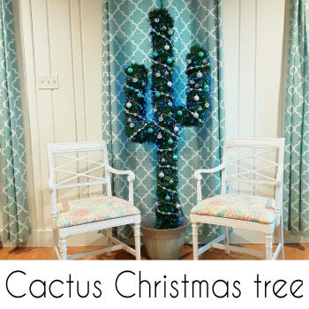 how to make a cactus christmas tree
