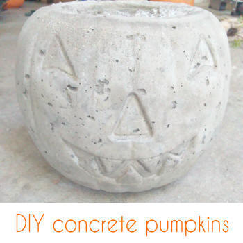 concrete pumpkins