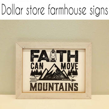 dollar store farmhouse signs