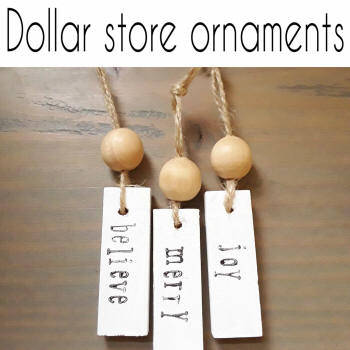dollar store ornaments
