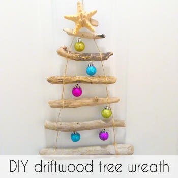 diy driftwood tree wreath