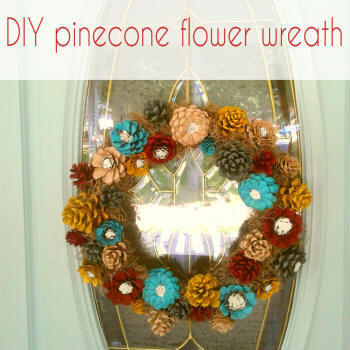 pine cone crafts wreath