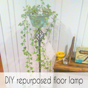 Superficial Gran engaño Grabar Repurposed floor lamp into a plant stand | Crazy DIY Mom
