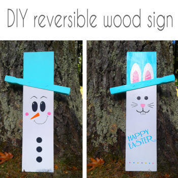 reversible wood sign