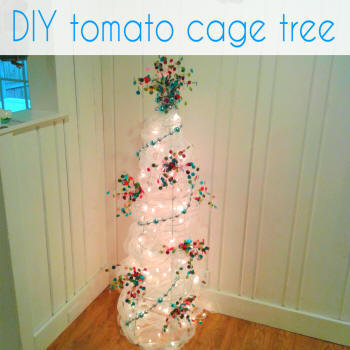 diy tomato cage christmas tree