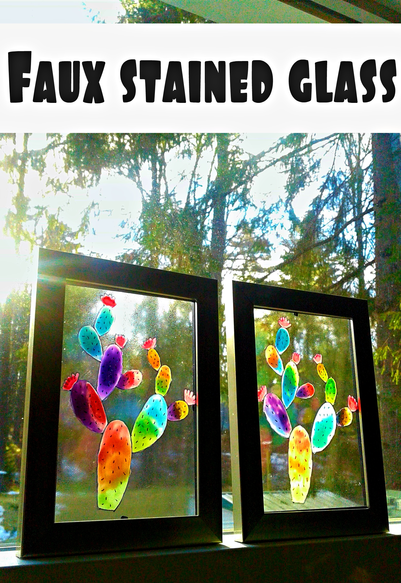 How to Make a DIY Faux Stained Glass Window for Kids